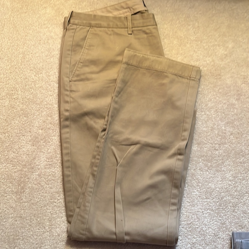 J Crew 3 pair khakis khaki, grey and beige 35x32 - Picture 3 of 7